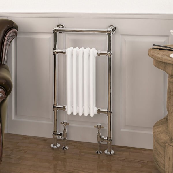 Eastbrook Avon Heated Towel Rail 960mm x 500mm Chrome/White - Image 2