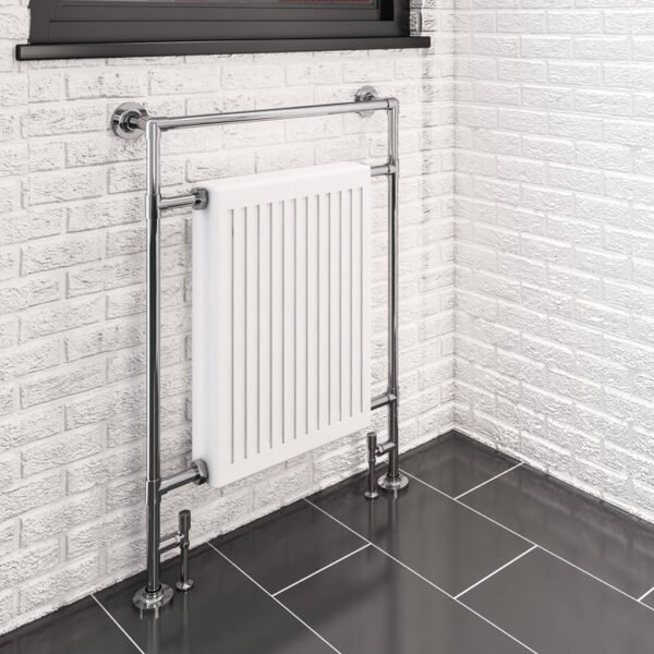 Eastbrook Twyver Heated Towel Rail 952mm x 684mm Chrome/White