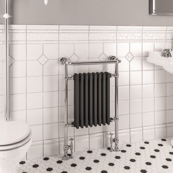 Eastbrook Isbourne Straight Heated Towel Rail 940mm x 600mm Chrome/Matt Anthracite - Image 3