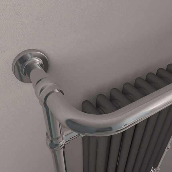 Eastbrook Isbourne Straight Heated Towel Rail 940mm x 600mm Chrome/Matt Anthracite - Image 4