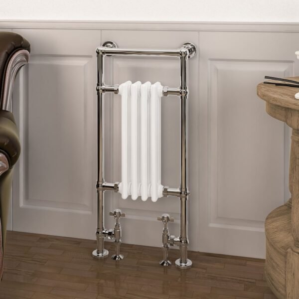Eastbrook Avon Straight Heated Towel Rail 960mm x 429mm Chrome/Gloss White - Image 3