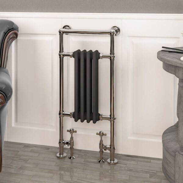 Eastbrook Avon Straight Heated Towel Rail Chrome/Matt Anthracite - Image 2