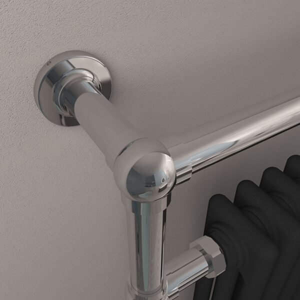Eastbrook Avon Straight Heated Towel Rail Chrome/Matt Black - Image 4