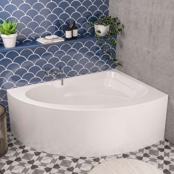 Eastbrook Lundy Single Ended Offset Corner Bath 1500mm x 1040mm No TH White - Image 2