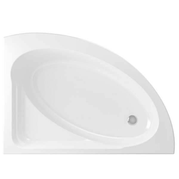 Eastbrook Lundy Single Ended Offset Corner Bath 1500mm x 1040mm No TH White