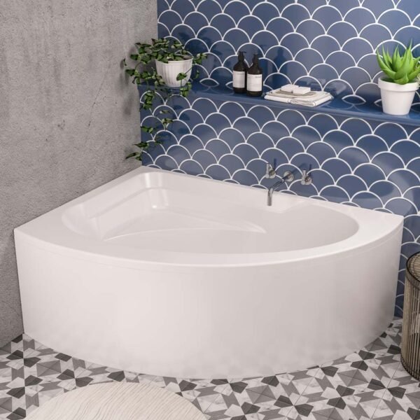Eastbrook Lundy Single Ended Offset Corner Bath 1500mm x 1040mm No TH White - Image 3