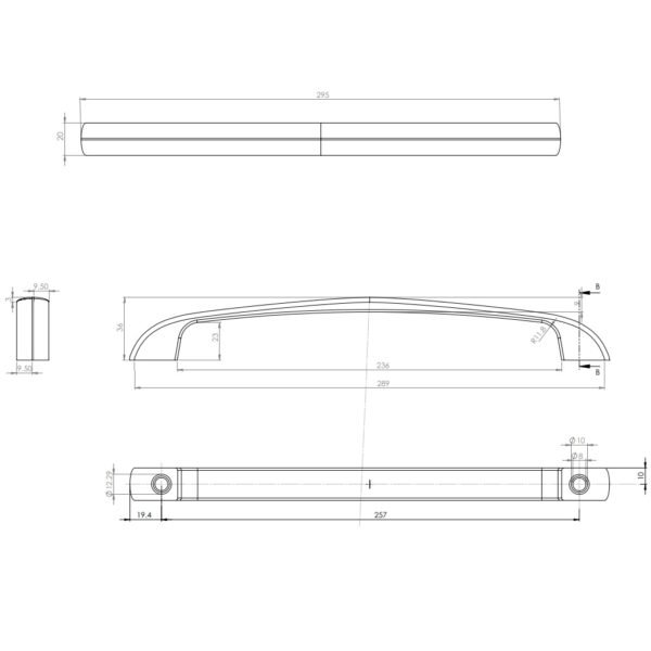 Eastbrook Rockall Bath Grips Pair 295mm Long - Image 2