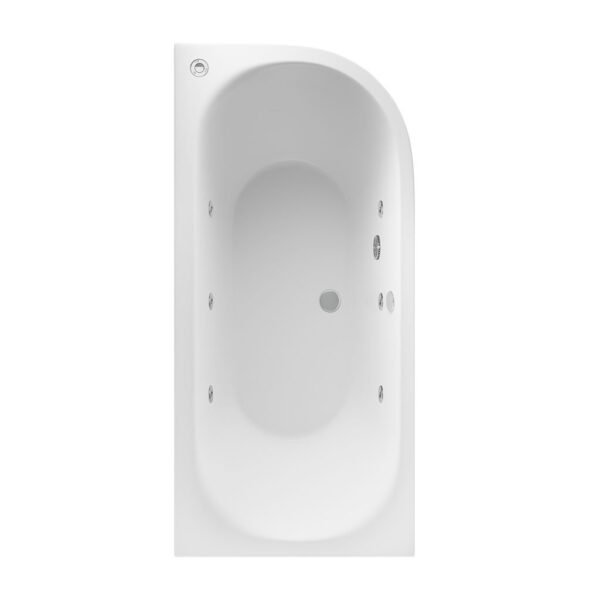 Eastbrook Biscay Beauforte Double Ended Whirlpool Bath 1700mm x 800mm 6 Jet White