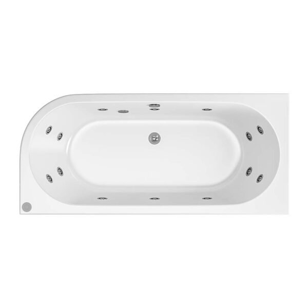 Eastbrook Biscay Beauforte Double Ended Whirlpool Bath 1700mm x 800mm 14 Jet White