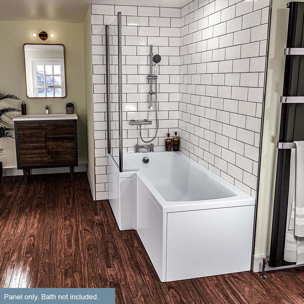 Eastbrook Shannon Beauforte L Shaped Bath End Panel 700mm Wide White