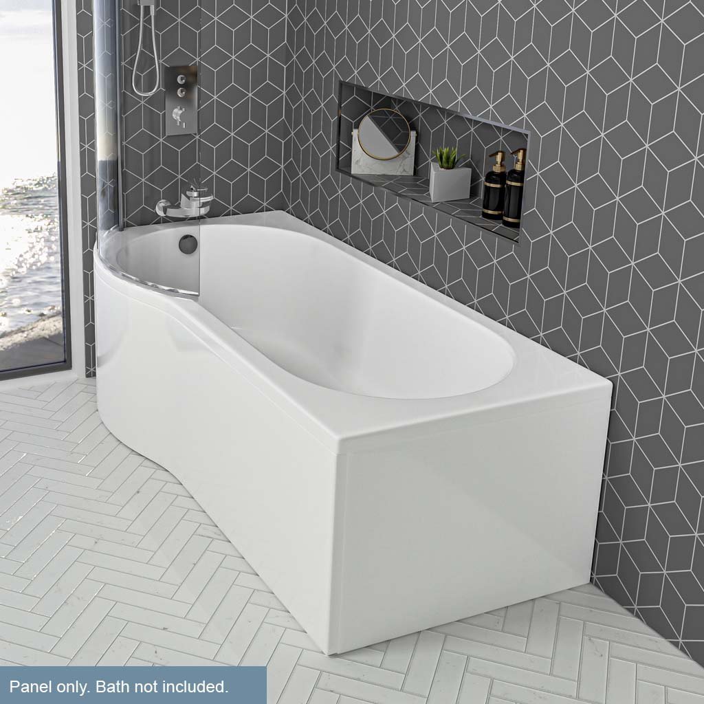 Eastbrook Shannon P Shaped Bath End Panel 750mm Wide White