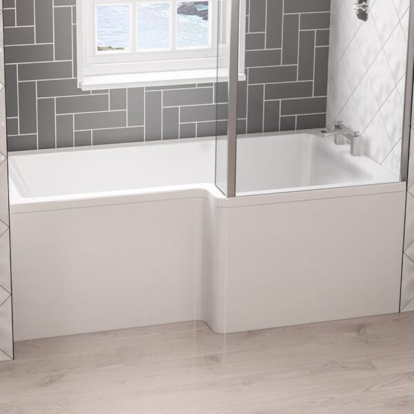 Eastbrook Portland Beauforte L-Shaped Universal Bath End Panel 750mm Wide White