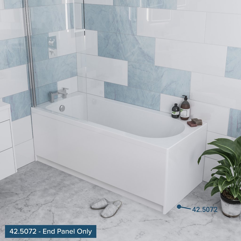Eastbrook Henbury Bath End Panel 700mm Wide White