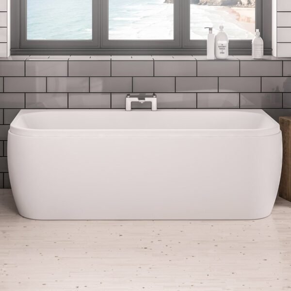 Eastbrook Malin D Shape Bath Front Panel Long White
