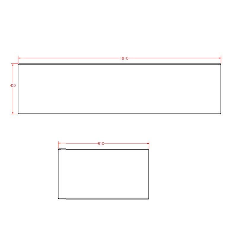 Eastbrook Beauforte Adjustable Reinforced L Shape Bath Front Panel 1810mm Long White - Image 2