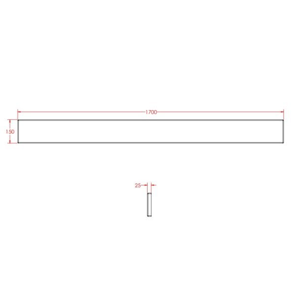 Eastbrook Beauforte Adjustable Reinforced Straight Bath Front Panel Long White - Image 3