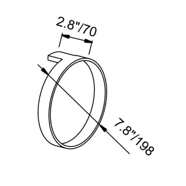 Eastbrook Alento Round Towel Ring Chrome - Image 2