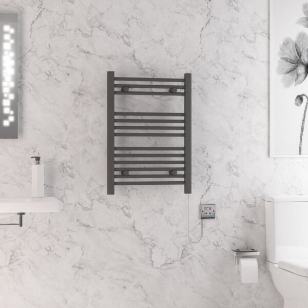 Eastbrook Biava Dry Element Electric Towel Rail Matt Anthracite