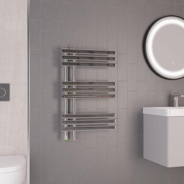 Eastbrook Loddon Dry Element Straight Designer Electric Towel Rail Chrome - Image 2