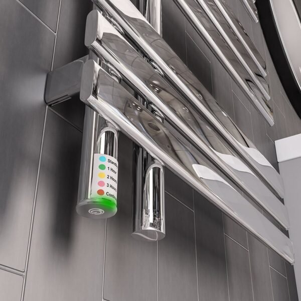 Eastbrook Loddon Dry Element Straight Designer Electric Towel Rail Chrome - Image 8
