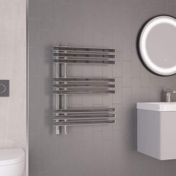 Eastbrook Loddon Dry Element Straight Designer Electric Towel Rail Chrome - Image 3