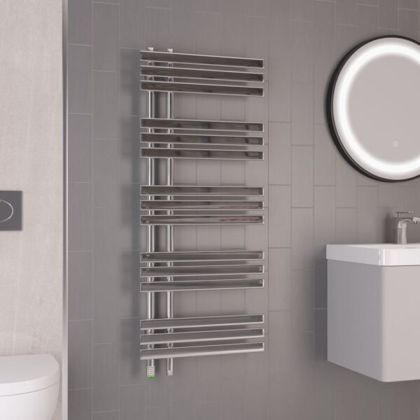Eastbrook Loddon Dry Element Straight Designer Electric Towel Rail Chrome - Image 4
