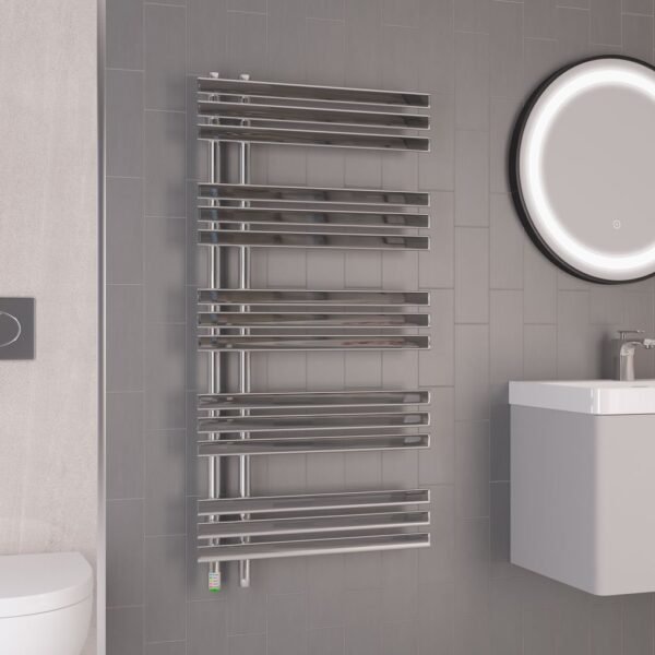 Eastbrook Loddon Dry Element Straight Designer Electric Towel Rail Chrome - Image 5
