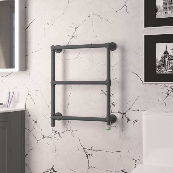 Eastbrook Kennet Dry Element Electric Towel Rail Matt Anthracite - Image 3