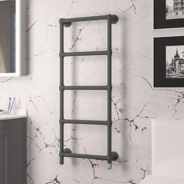Eastbrook Kennet Dry Element Electric Towel Rail Matt Anthracite - Image 4