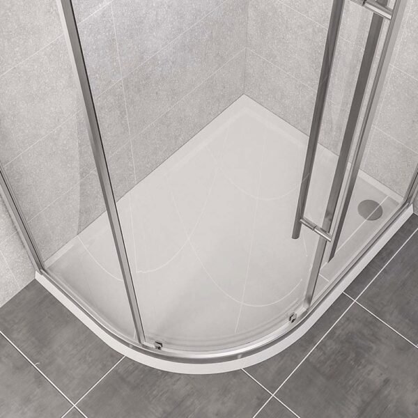 Eastbrook Vantage Plan F Offset Quadrant Shower Tray White - Image 2