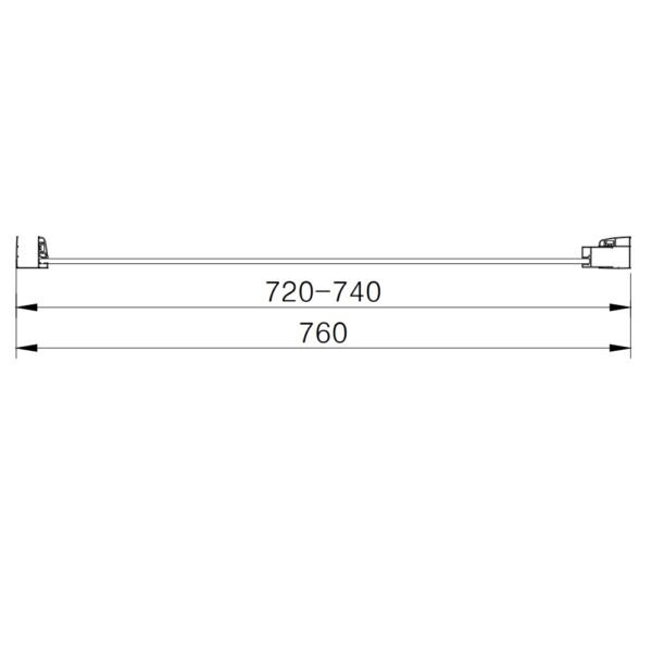 Eastbrook Vantage Easy Clean Bifold Shower Door With Side Panel 6mm Glass Brushed Brass - Image 8