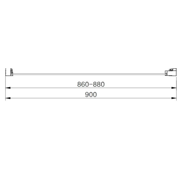 Eastbrook Vantage Easy Clean Bifold Shower Door With Side Panel 6mm Glass Brushed Brass - Image 10