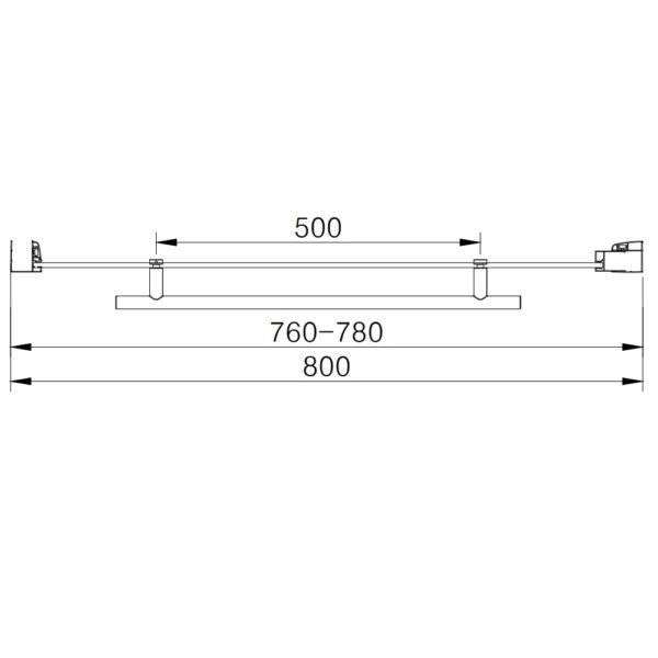 Eastbrook Vantage Easy Clean Bifold Shower Door With Side Panel And Towel Rail 6mm Glass Silver - Image 9