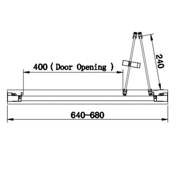 Eastbrook Vantage Easy Clean Bifold Shower Door With Side Panel 6mm Glass Brushed Brass - Image 2