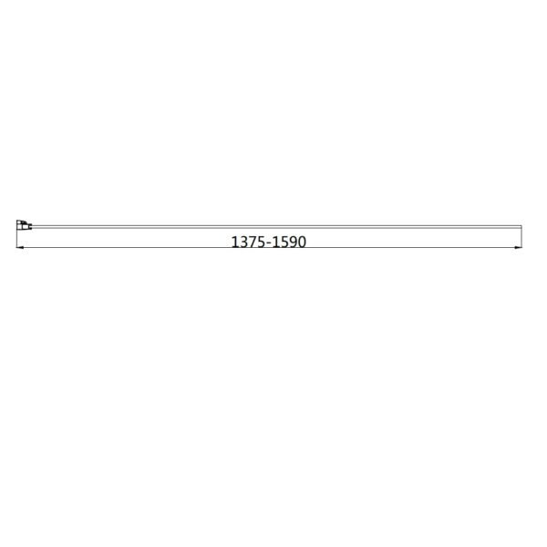 Eastbrook Vantage Easy Clean Wetroom Glass Panel 8mm Glass Matt Black - Image 12