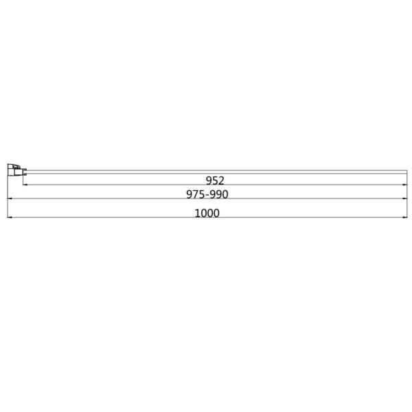 Eastbrook Vantage Easy Clean Walk-In Wetroom Glass Panel 8mm Glass Brushed Brass - Image 9