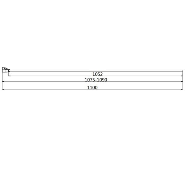 Eastbrook Vantage Easy Clean Walk-In Wetroom Glass Panel 8mm Glass Brushed Brass - Image 10