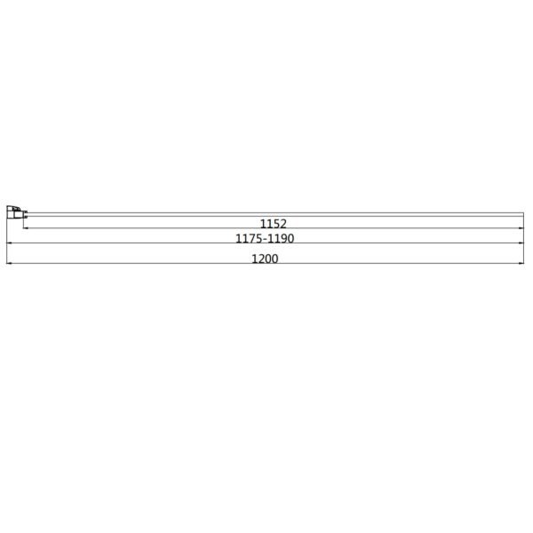 Eastbrook Vantage Easy Clean Walk-In Wetroom Glass Panel 8mm Glass Brushed Brass - Image 11