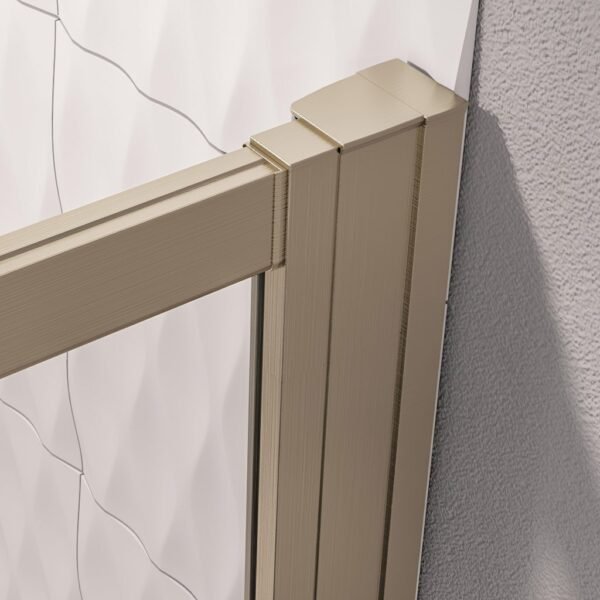 Eastbrook Extension Profile 6mm Glass 2000mm High Brushed Brass - Image 3