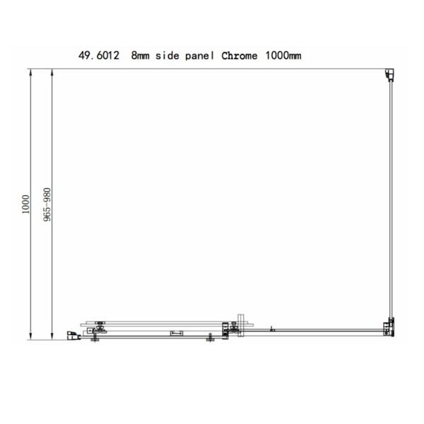 Eastbrook Corniche Semi Frameless Sliding Shower Door With Side Panel 8mm Glass Brushed Brass - Image 13