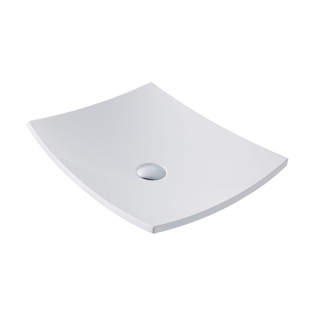 Eastbrook Natura Sit On Countertop Basin 500mm Wide No TH White