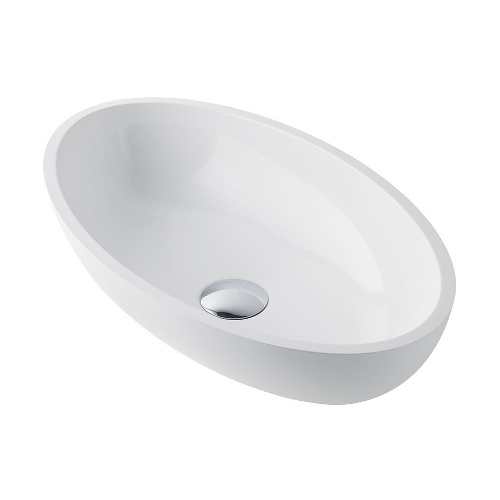Eastbrook Pricilla Sit On Countertop Basin 510mm Wide No TH White