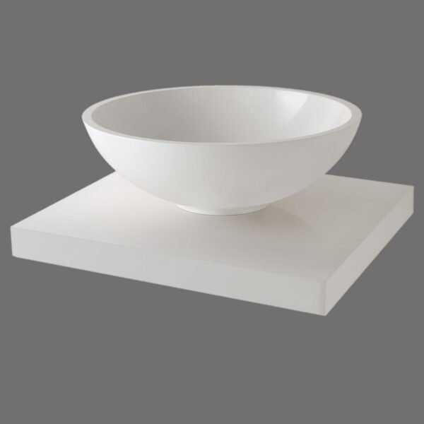 Eastbrook Rondo Sit On Countertop Basin With Worktop 411mm Wide No TH White