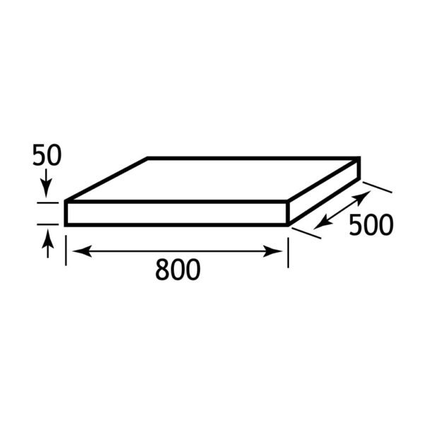 Eastbrook Rondo Sit On Countertop Basin With Worktop 411mm Wide No TH White - Image 5