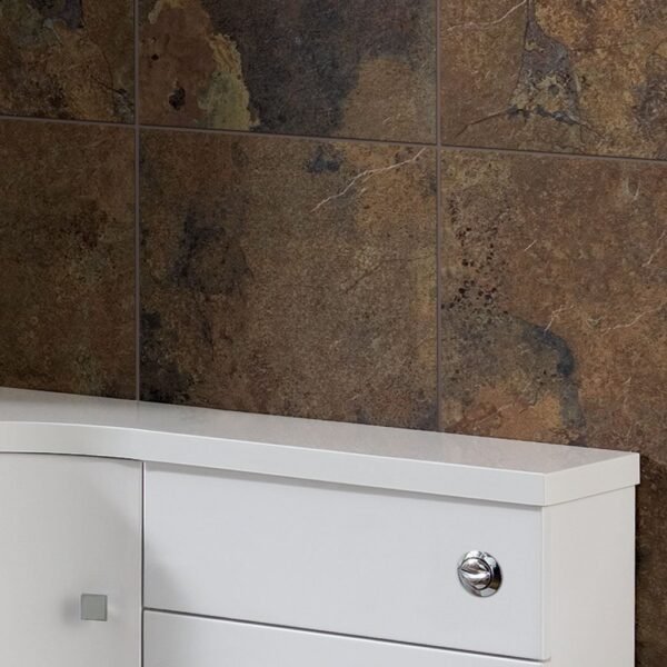Eastbrook Oslo Curved Long Worktop 872mm Wide White
