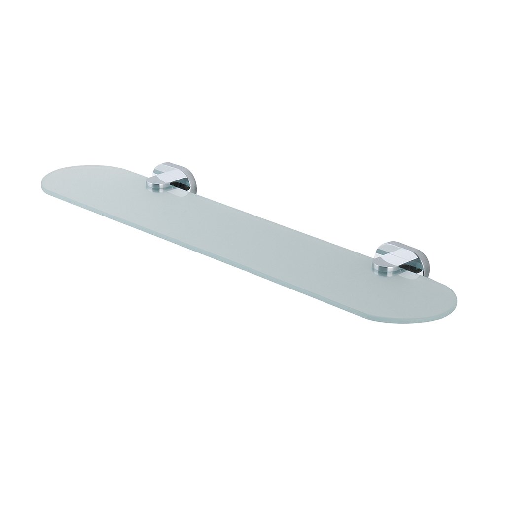 Eastbrook Salerno Glass Shelf 500mm Long Chrome