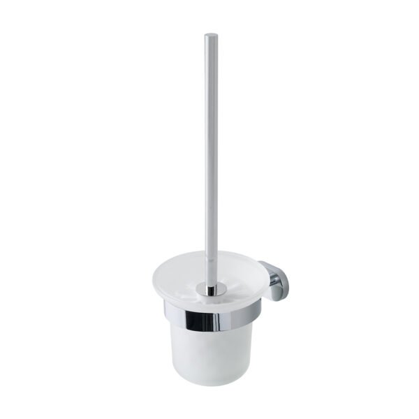 Eastbrook Salerno Glass Toilet Brush Holder Chrome