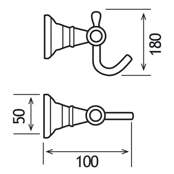Eastbrook Rockingham Single Robe Hook Chrome - Image 2