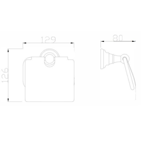 Eastbrook Rockingham Covered Toilet Roll Holder Chrome - Image 2