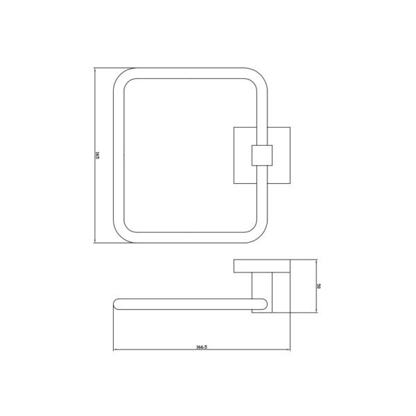 Eastbrook Rimini Metal Towel Ring Chrome - Image 2